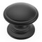 Hickory Hardware Williamsburg Collection Knob 1-1/4 Inch Diameter Matte Black Finish P3053-MB - alternate 3